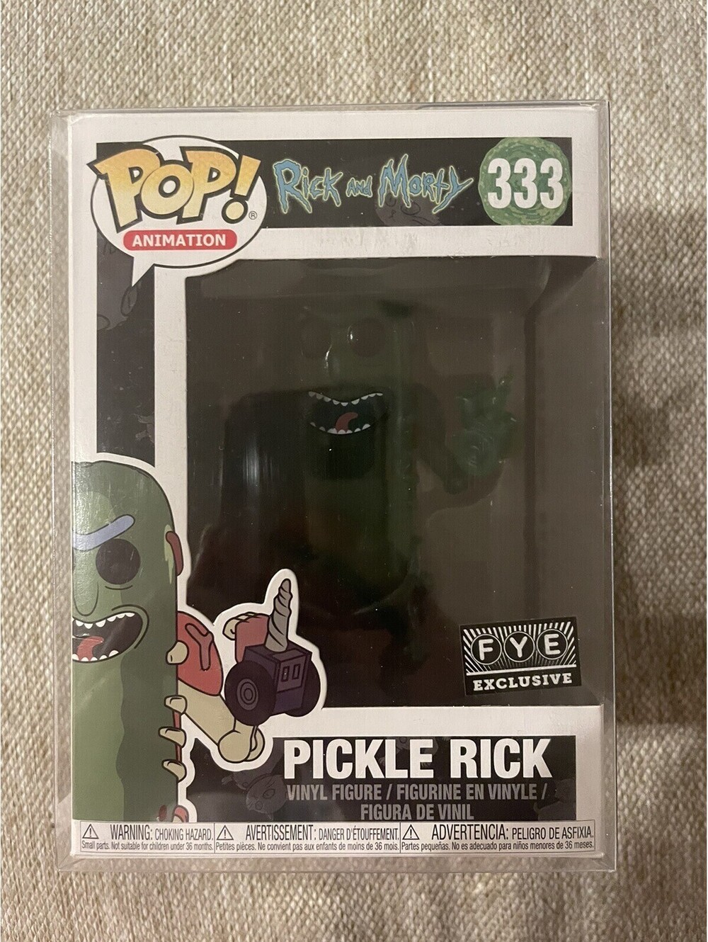Funko Pop Animation Rick & Morty Pickle Rick #333 FYE Exclusive